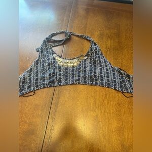 Ecote Geometric Crop Top with Coin Neck Detailing